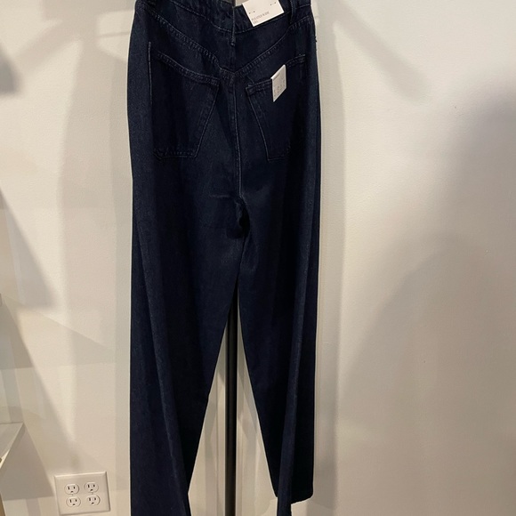 WEWOREWHAT HIGHRISE PLEATED WIDE LEG JEANS RAW WASH - Picture 6 of 9